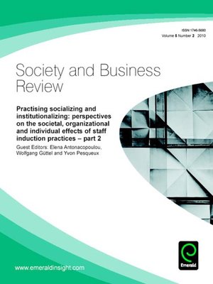 cover image of Society and Business Review, Volume 5, Issue 2
